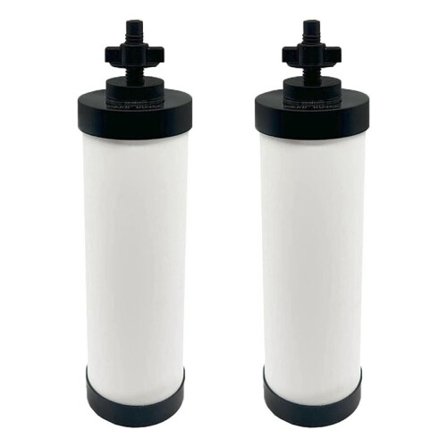 2PCS Ceramic Filter Replacement for BB9-2 Water Filter, Repeatable Cleaning Filters for  Gravity Filtration System