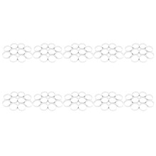 100 Pcs Circular Stainless Steel Tart Ring Tower Pie Cake Mould Baking Tools Perforated Cake Mousse Ring,8cm