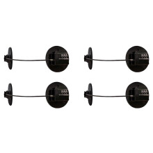 4X Refrigerator Strong Adhesive 3-Digit Password Lock for Cabinet File Drawer Window Child Safety