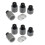 100 Sets Refillable Coffee Capsules Cup Disposable Coffee Capsules Packaging Cafe Supplies for  Black 1