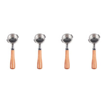 4Stück 58MM Edelstahl Kaffee Maschine Bodenloser Siebträger für Nuova Kaffee Maschine Professionelles Zubehör