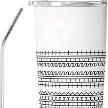 Copo Térmico Moderno e Divertido - Caneca de Viagem de Aço Inoxidável Sarcástica com Mensagem Oculta, Perfeita para Presentear. Branco