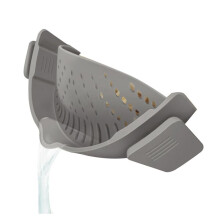 Clip Strainer for All Pots Pan, Silicone Pasta Strainer Kitchen Gadgets,Collapsible Colander for Noodle,Vegetables