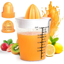 Hand Juicer, 3-in-1 Multifunctional Manual Juicer, Lemon Squeezer, 600ML(20 Ounce)for Fruit Juice & Jam (White)