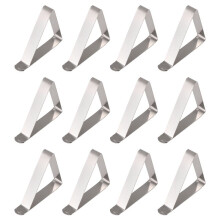 12 Pcs Stainless Steel Tablecloth Clip,Non-Slip Adjustable Table Cover Clamps Clip Table Cloth Holders for Party Picnic