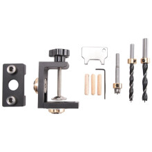 3-In-1 Verstelbare Deuvelmal voor Houtbewerking Zakgatmal met 8/15 Mm Boor voor Boorgeleider Locator Puncher Tool