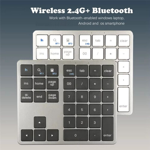 2.4G Wireless  Number Pad 35 Keys Remote Connection Numpad Numeric Keypad for Laptop Window Digital Keyboard A 1