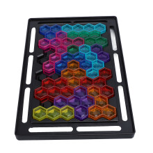 Gioco da Tavolo Puzzle con Perline 3D 2-in-1 per Educazione Familiare, 21x14,5 cm