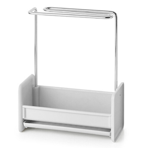 Multi-Functional Sink Sponge & Rag Holder with Drying Rack Sturdy & Space Saver 2