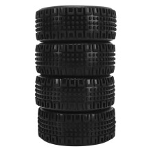 4 Stück RC-Reifen & 12mm Felgen Set für 1/16 RC-Auto Schwarz