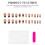 French Nude Fake Nails with Wine Red Tip 3