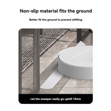 Step Ramp Climbing Mat Spare Supports 1.5-1.9cm Threshold Applied to Most Sweeping Robots the Market Gray