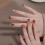 French Nude Fake Nails with Wine Red Tip 5