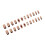 French Nude Fake Nails with Wine Red Tip 6