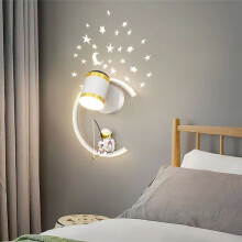 Applique Murale LED Astronaute pour Enfants avec Projecteur D'Étoiles Éclairage Intérieur pour Bureau Salon Chambre