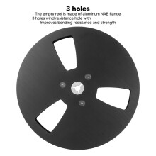 7 Inch Empty Tape Reel 1/4 Empty Tape Reel 3 Holes Wind Resistance Holes Open Reel Sound Takeup Reel for Recording B