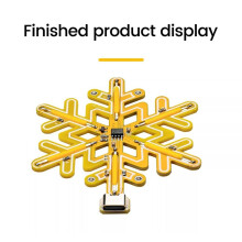 Snowflake Lamp Touch Stepless Dimming Touch Night Light DIY Kit for DIY Christmas Decoration Romantic Gift Without Case