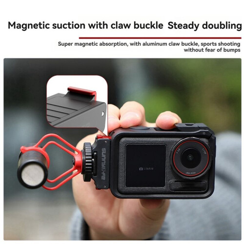 Magnetic Quick-Release Cold Shoe Port for Osmo Action 5 Pro/4/3 Mount Quick-Release Fill Light Expansion Accessory 2