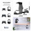 Wall Mounted Stand Bracket for PS5/PS4// Controller Headset Table Bottom Storage Bracket Black 9