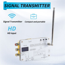 Per HamGeek Trasmettitore di Segnale TV Analogico Bianco Trasmettitore TV Analogico Domestico con Display OLED Supporta TV Globali
