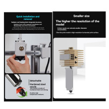 Upgraded Hotend Kit for A1/A1 Hardened Steel Nozzle, Brass Heat Sink, Enhanced 3D Printer Performance