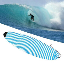 Surfbrett-Abdeckung, Snowboard-Abdeckung, Leicht, Weich, Elastisch, mit Kordelzug, Schützende Aufbewahrungstasche, Blau: 200 X 50 cm
