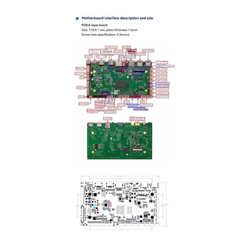 Rk3576 Android14 Motherboard Face Recognition Video Encoder Solution Development Board Industrial Control Motherboard 2