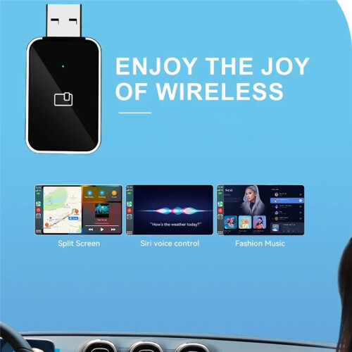 Adattatore Wireless Android Auto CarPlay Wireless   Box Collega e Usa WiFi Fast Connect Universale per 2