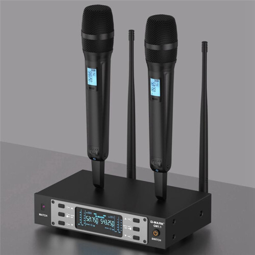 G-MARK GM1. 1 Microphone UHF Frequency Adjustable Handheld Karaoke Mic for Party Show Teaching  EU Plug 2