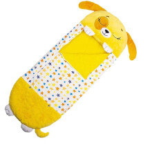 (Dog,160cm)Kids Large Sleeping Bag Napping Napper Play Pillow Warm Camping Collapsible
