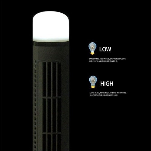 Portable Air Cooler Fan,Streamlined Tower Fan with LED,Powerful Wind,Space-Saving, Bladeless Design, USB Interface White 2