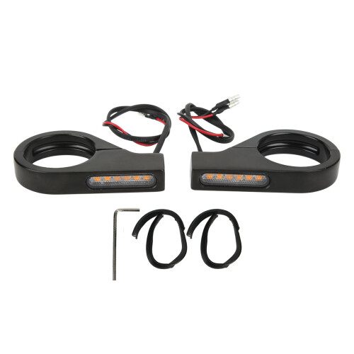 12V LED Blinkleuchte 41 mm Schwarz wasserdicht 1