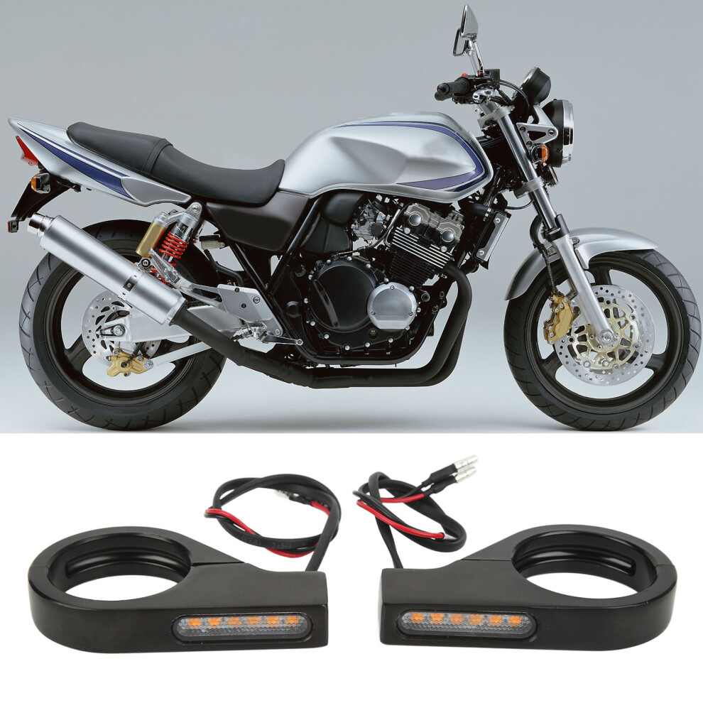 12V Motorcycle Led Turn Signal Waterproof Aluminum 41Mm Light/Black 4661387632213