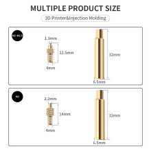 Heat Insert Nut Iron Tip M2 M3 M4 M5 M6 M8 Brass Thread Embedded Kit Heat Insertion Tool for 3D Printer Parts Soldering