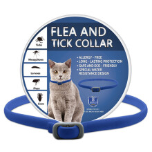(Dark Blue)Pet Flea Tick Collar For Dogs And Cats Adjustable Size Eco Friendly Material Pvc
