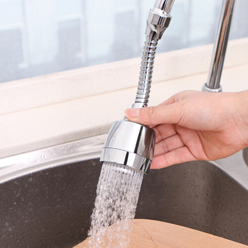 Stainless Steel Kitchen Faucet Extender 360 Rotatable Splash Proof Filter Head 2
