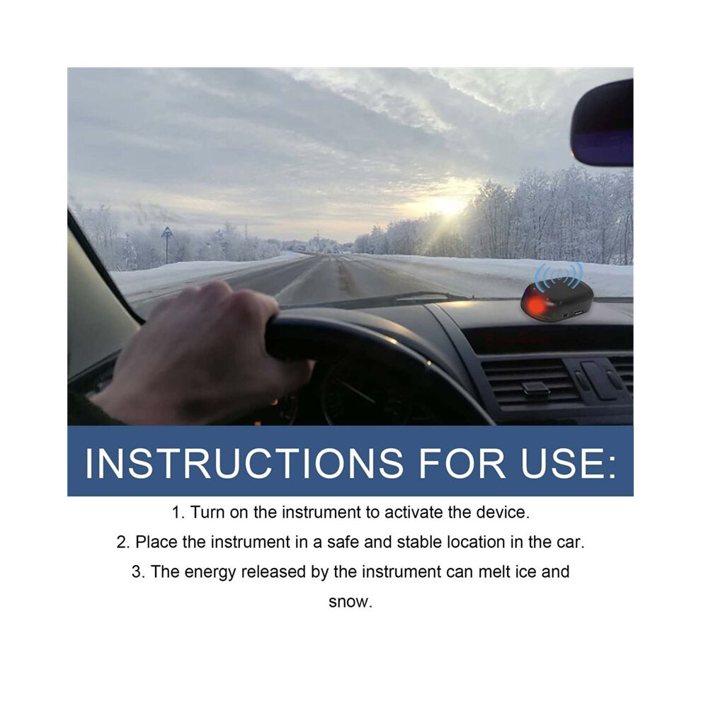 Solar Car Windshield Deicer, Anti-Freeze Electromagnetic Molecular Microwave Technology, Efficient Snow And Ice Removal 4712281651609