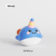 (Whale) Latex Durable Dog Chew Toy With Squeaker For Teething And Supplies Oral Health