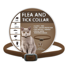 (Brown)Pet Flea Tick Collar For Dogs And Cats Adjustable Size Eco Friendly Material Pvc