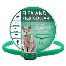 (Green)Collier anti-puces pour animaux de compagnie pour chiens et chats taille réglable matériau écologique PVC