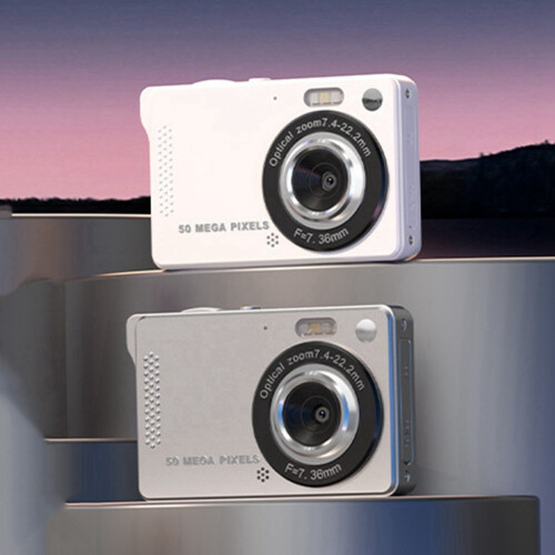 M08 Digital Camera Ccd Small Camera for Students Small Portable Retro Campus Card Machine Gray Without 32G Memory Card 2