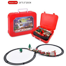 (B) Gift Christmas Led Musical Electric Traintrack Set Kids Toys Home Party Decor
