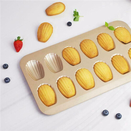 2X 12Cup Shell Shaped Nonstick Madeleine Pan Carbon Steel Mold Baking Mould Tools 1