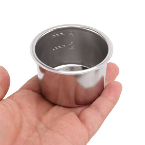4 Förpackningar med 51 mm 2/4 Kopp Filter, Bottenlöst Portafilter Utbytesfilterkorg för Kaffe, för  EC680 EC685 2