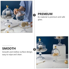 Assiette à Fruits en Verre pour la Maison, Assiette Ronde Haut de Gamme pour Collations, Desserts, Fruits Secs, avec Couvercle, Décoration de Salon.