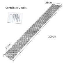 (28x200cm)Tapis répulsif pour chat de jardin avec bandes de piqûres garder à l'écart pointe sûre en plastique