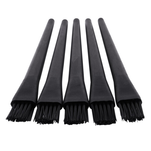 5 Pcs 1.5 x 0.5cm Black Plastic Round Handle Anti Static ESD Brush 2