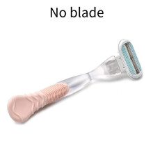 (Pink Handle)Rasoio Manuale Lama Staccabile Lama Tre Strati Ricambio Gambe Capelli Ascelle
