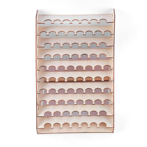 Wooden Organizer Tattoo Paint Bottles Display Rack Brushes Holder Stand Epoxy Microblading Storage Model Tool #1 2