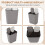 Trash Can Rectangle Plastic Push-Button Dual Compartment 12 Liter Recycling Waste Bin Garbage Can-Grey 5